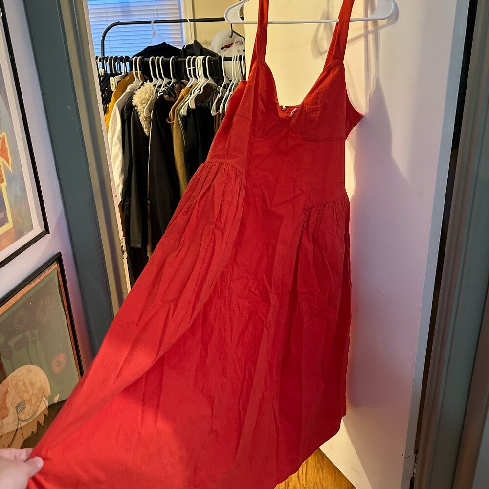 Future Collective Target Red Midi Dress 16